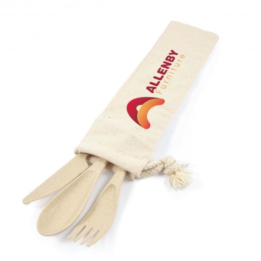 Promotional Eco Cutlery Sets In Pouch